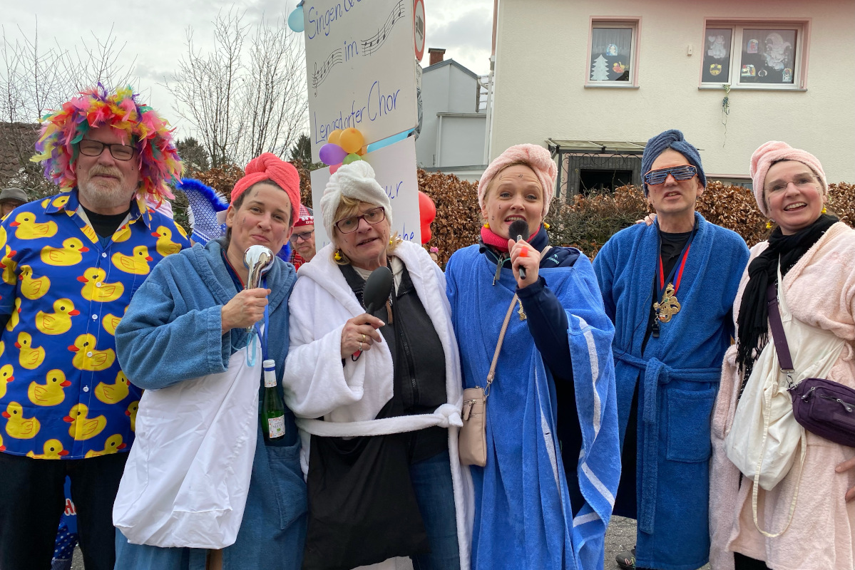 Unser Chor als Fußgruppe im Karneval in Lengsdorf