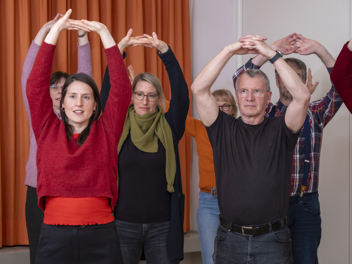 Chorprobe, Foto: Uwe Kiebel - vergrößern? Chorprobe, Foto: Uwe Kiebel